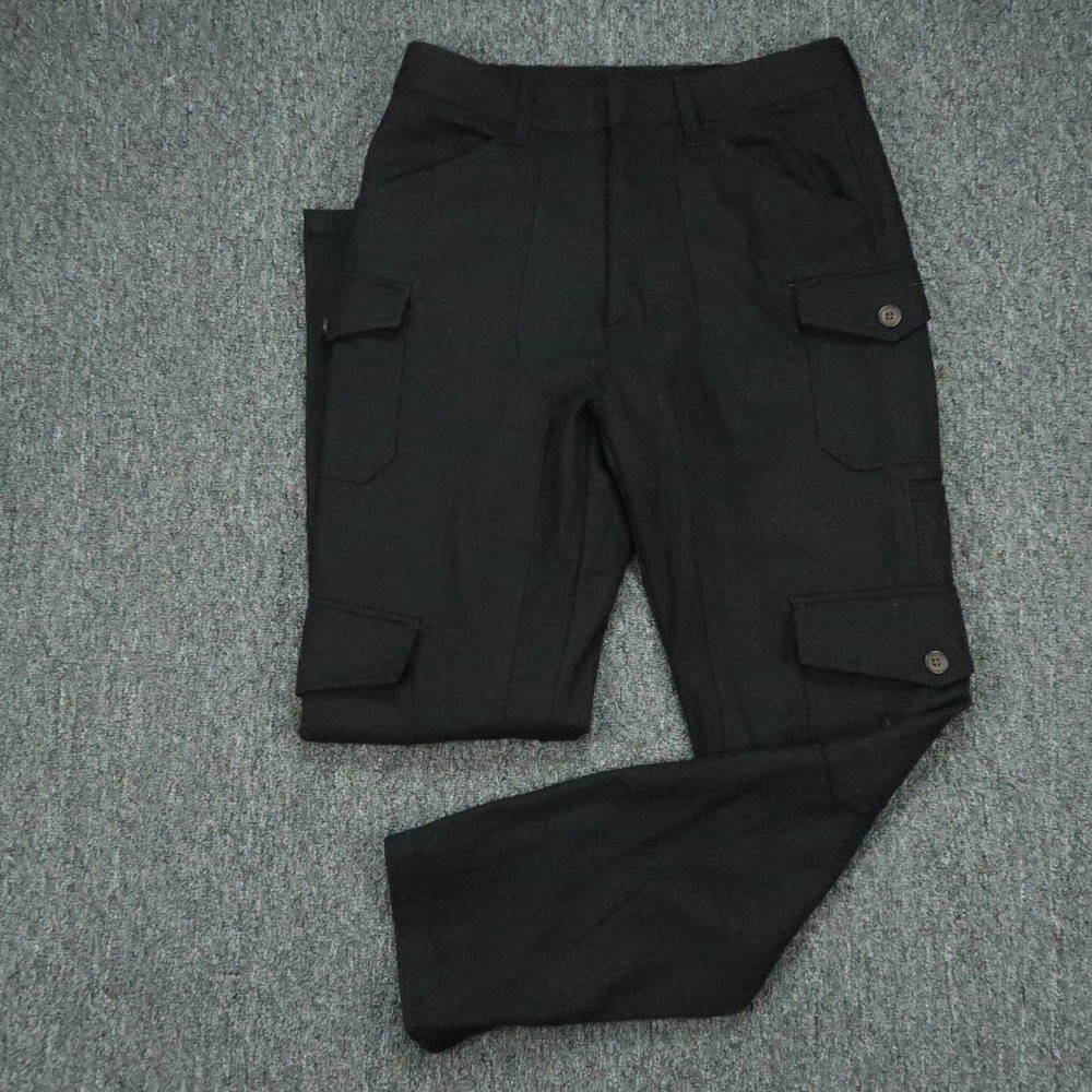 KITH Pants Mens 28x30 Black Wool Cargo Streetwear Heavyweight